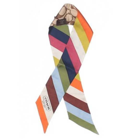Coach Legacy Multicolor Silk Ribbon/Scarf